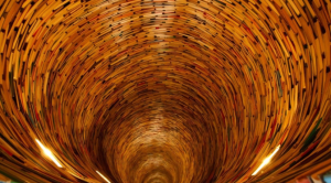 The Prague library’s tunnel of books 
